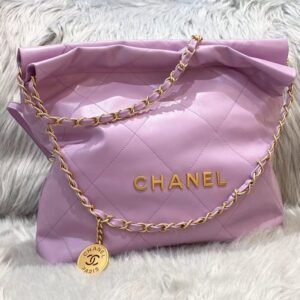 CHANEL 22 Small Handbag Purple