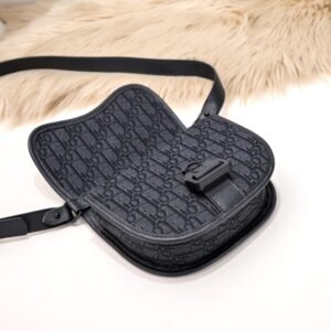 Alternative view of Replica Dior Mini Gallop Bag With Strap Black Canvas
