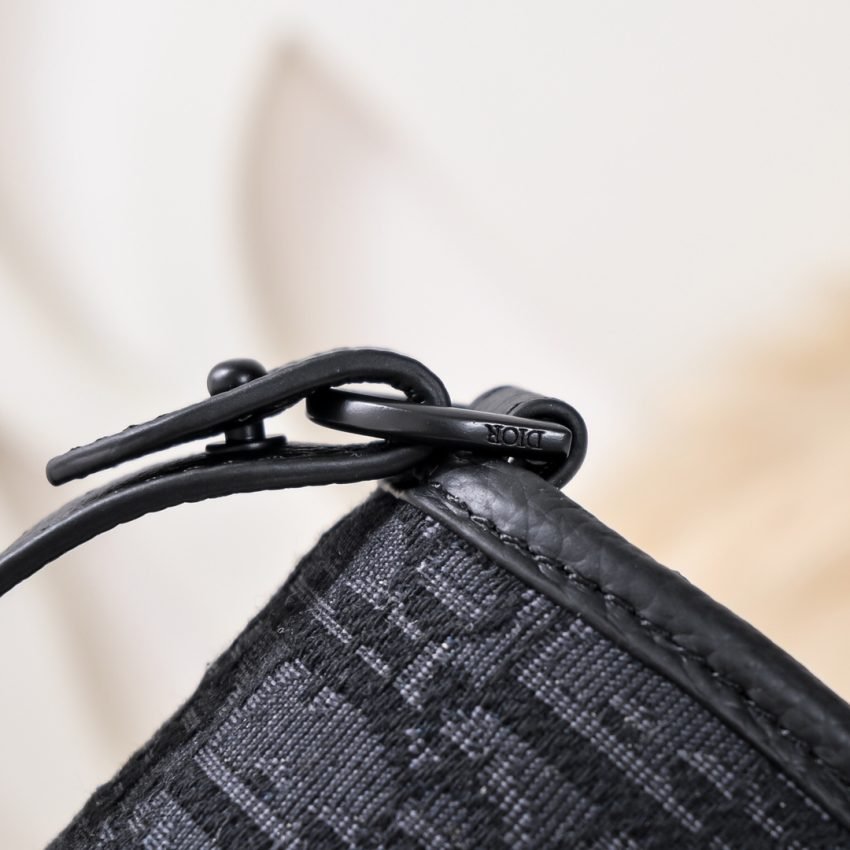 Replica Dior Mini Gallop Bag With Strap Black Canvas - Image 4