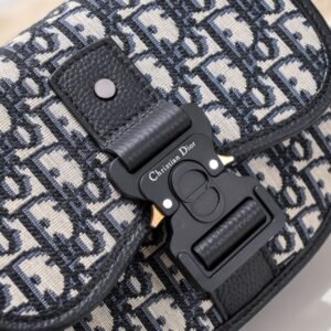 Alternative view of Fake Dior Mini Gallop Bag With Strap White Canvas