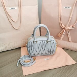 Alternative view of Replica Miu Miu Arcadie Small Light Blue