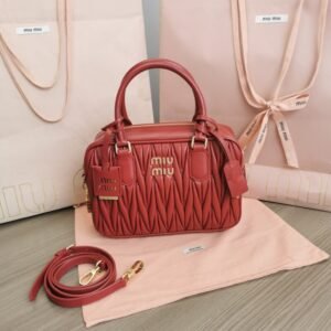 Replica Miu Miu Arcadie Medium Red