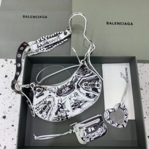 Fake Balenciaga Le Cagole Graffiti White