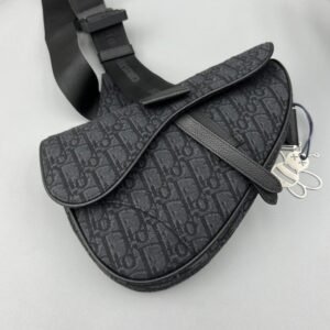 Alternative view of Fake Dior Saddle Bag Oblique Black
