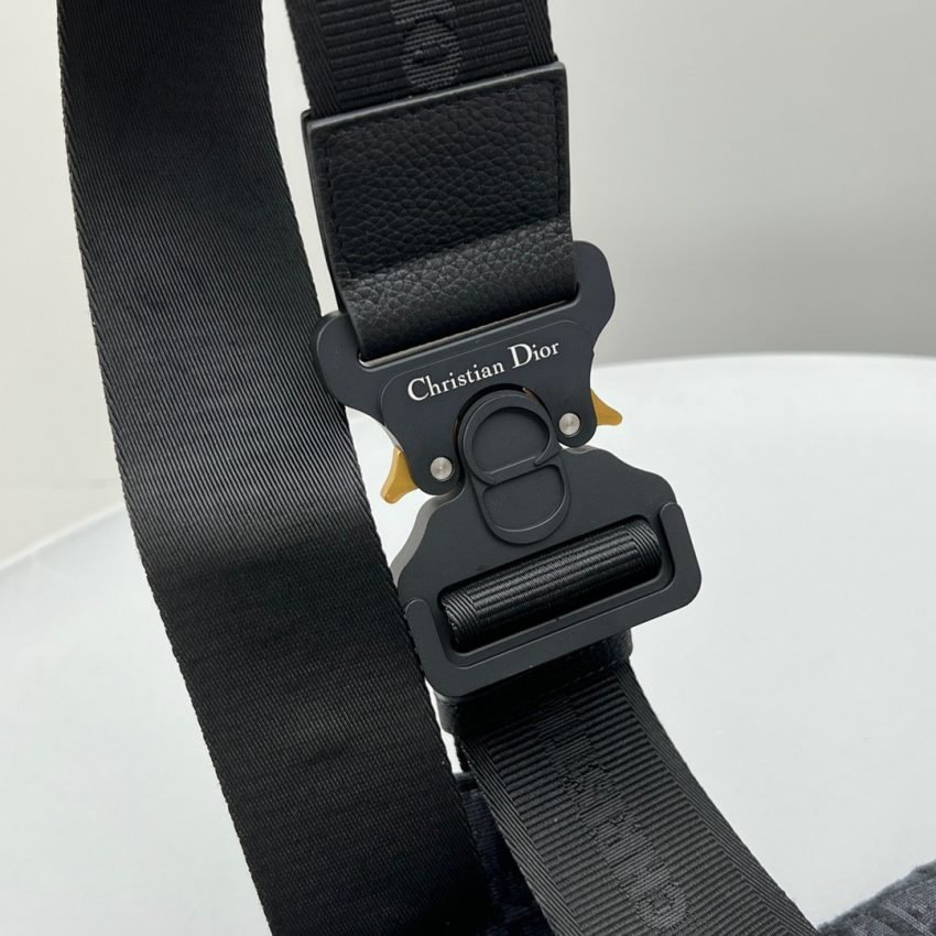 Fake Dior Saddle Bag Oblique Black - Image 5