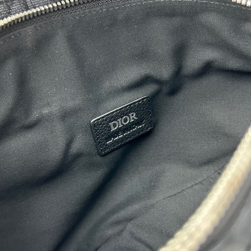 Fake Dior Saddle Bag Oblique Black - Image 7