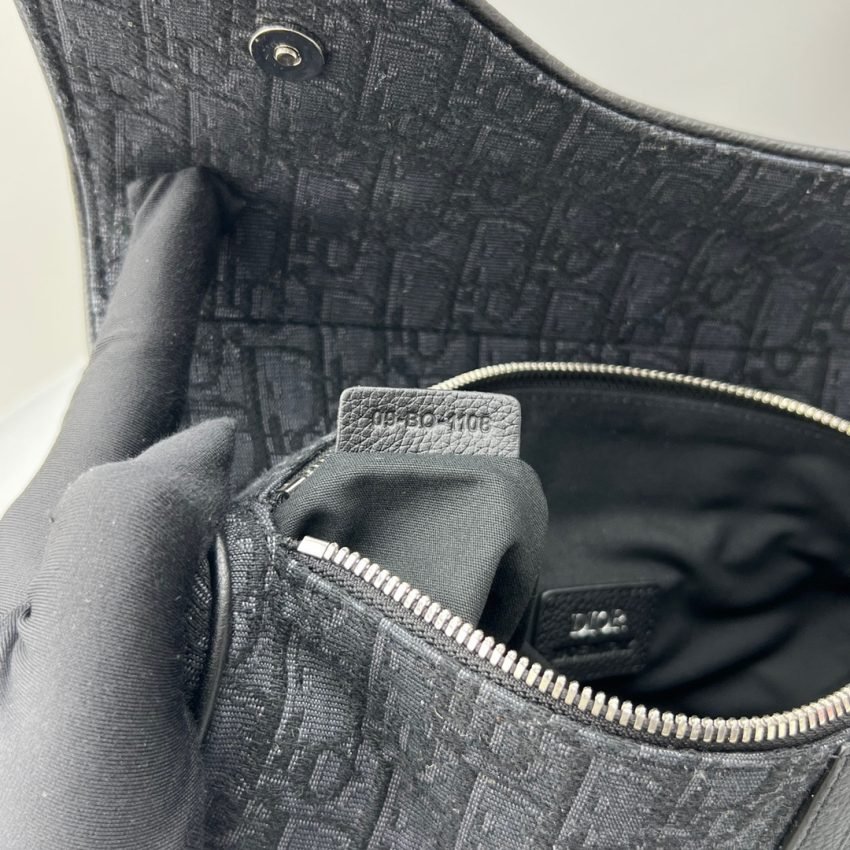 Fake Dior Saddle Bag Oblique Black - Image 8