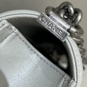 Alternative view of CHANEL Le Boy Grey Silver