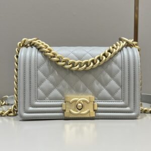 CHANEL Le Boy Grey Gold