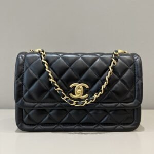 CHANEL Tofu Bag Black
