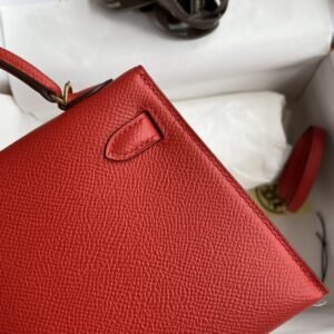 Alternative view of Replica Hermès Kelly Epsom Bright Red