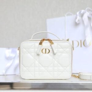 Alternative view of Replica Dior Caro Box Bag White