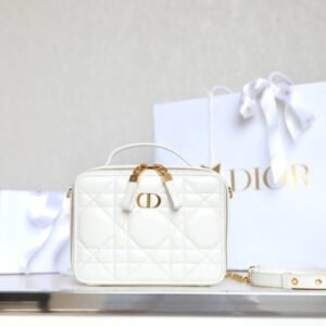 Replica Dior Caro Box Bag White