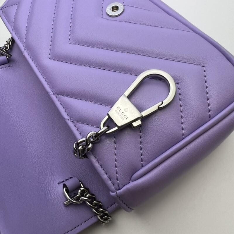 Fake Gucci Matelassé Mini Purple - Image 4