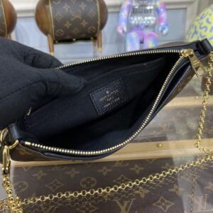 Alternative view of Fake Louis Vuitton Pallas Clutch Black