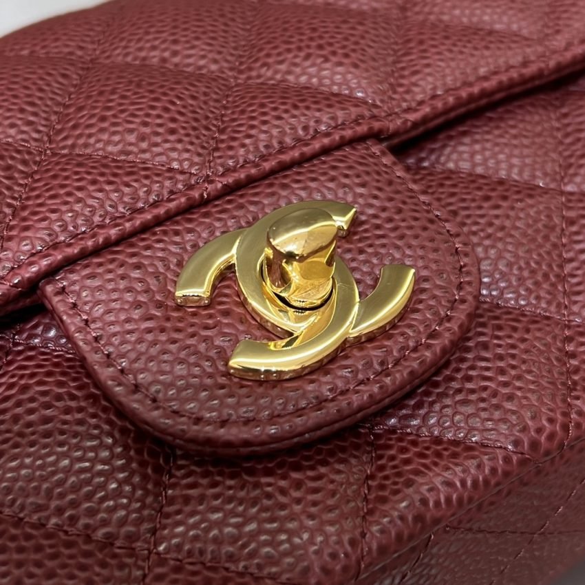 CHANEL Classic Flap 20cm Burgundy - Image 7