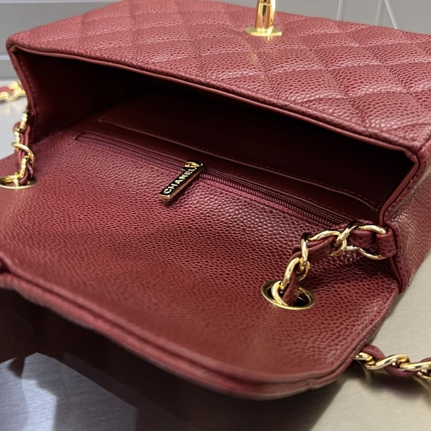 CHANEL Classic Flap 20cm Burgundy - Image 8