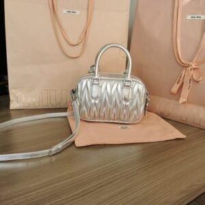Alternative view of Replica Miu Miu Arcadie Small Silver