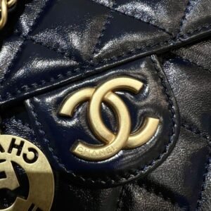 Alternative view of CHANEL Hobo Small Dark Blue
