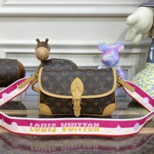 Fake Louis Vuitton Nano Diane Satchel Pink Strap