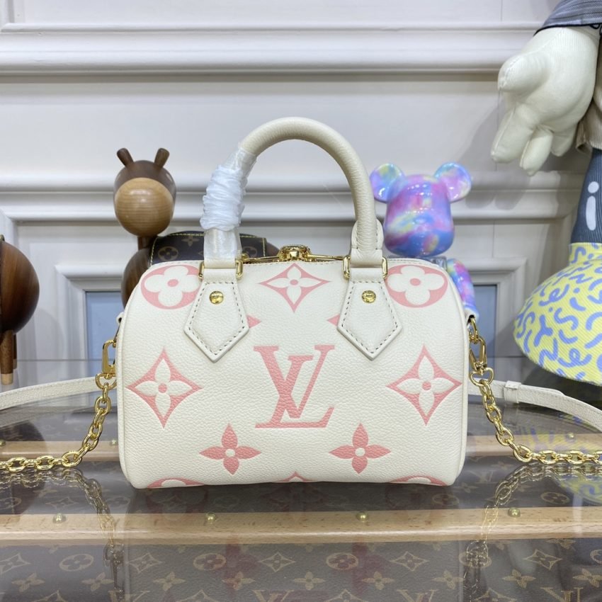 Replica Louis Vuitton Speedy Bandouliere 20 White Pink - Image 7