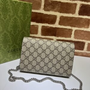 Alternative view of Replica Gucci Dionysus GG Chain Wallet Denim Classic