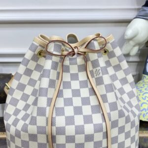 Alternative view of Fake Louis Vuitton Noe Bucket White Grid MM