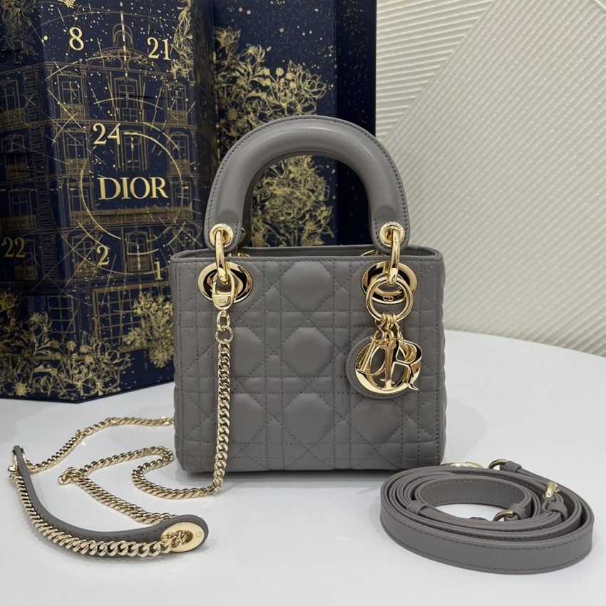 Fake Lady Dior Mini Stone Grey