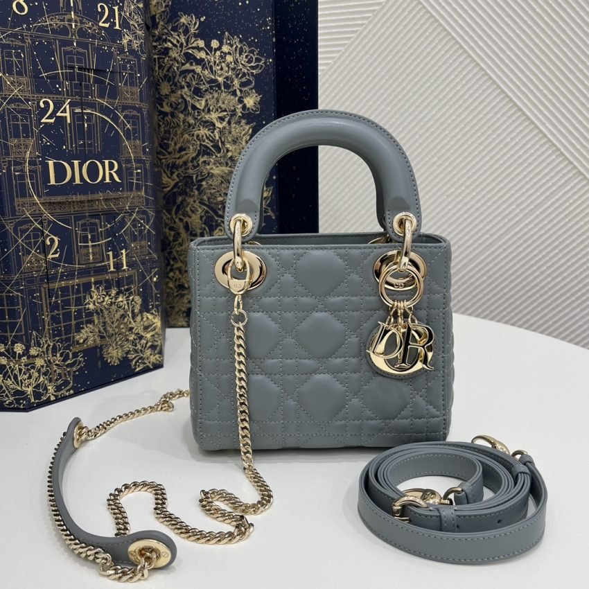 Fake Lady Dior Mini Cloud Grey