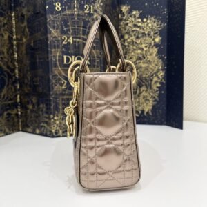 Alternative view of Replica Lady Dior Mini Golden – Tone Metallic