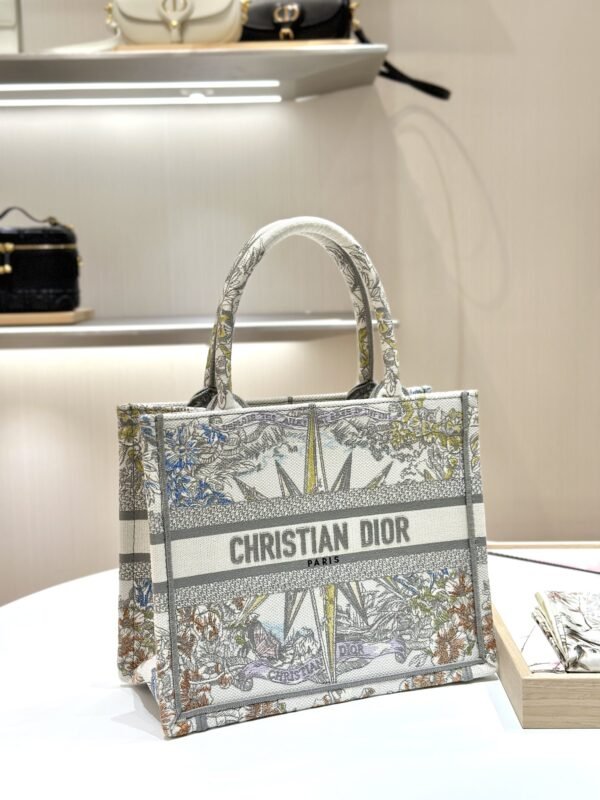 Replica Dior Tote Book Grey Lucky Star - Image 3