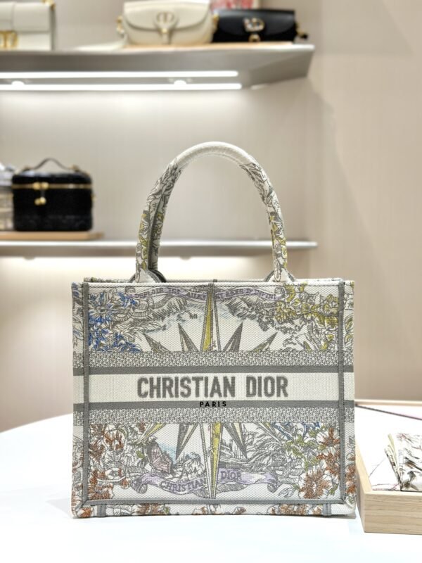 Replica Dior Tote Book Grey Lucky Star