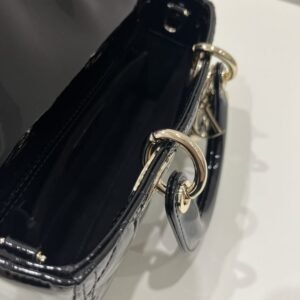 Alternative view of Replica Dior Lady D – Joy Bag Patent Black