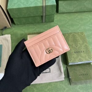 Fake Gucci Marmont Card Holder Pink