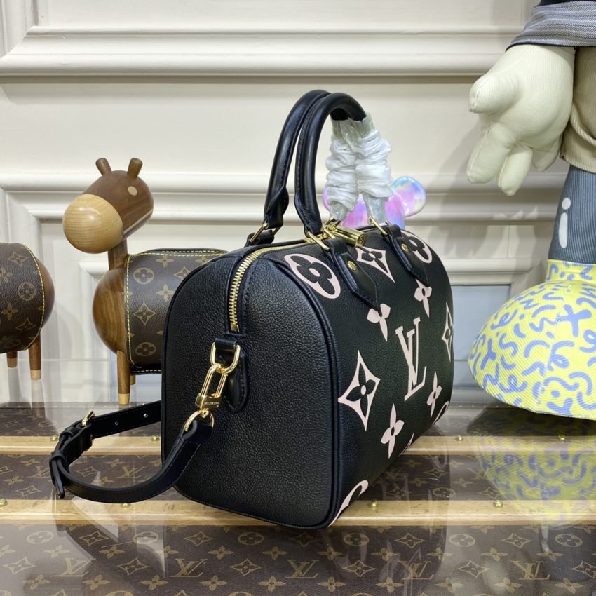 Replica Louis Vuitton Speedy Bandouliere 25 Black – Pink - Image 3