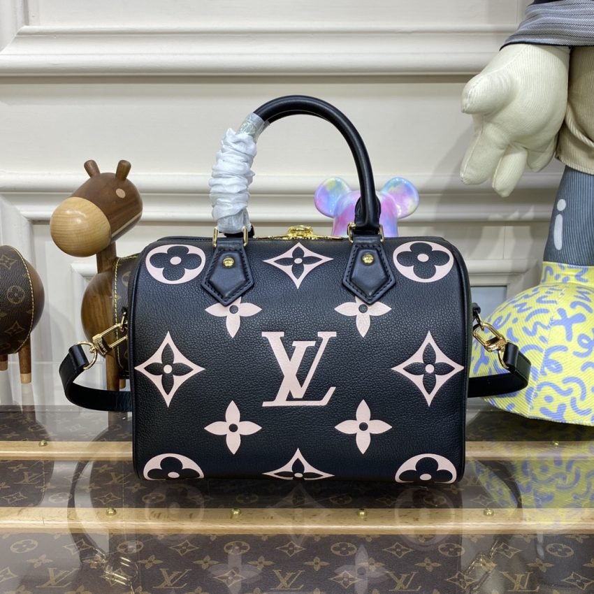 Replica Louis Vuitton Speedy Bandouliere 25 Black – Pink - Image 4