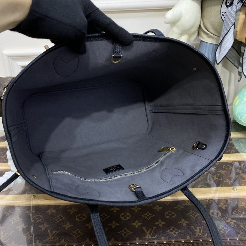 Fake Louis Vuitton Neverfull MM Black Pink - Image 2