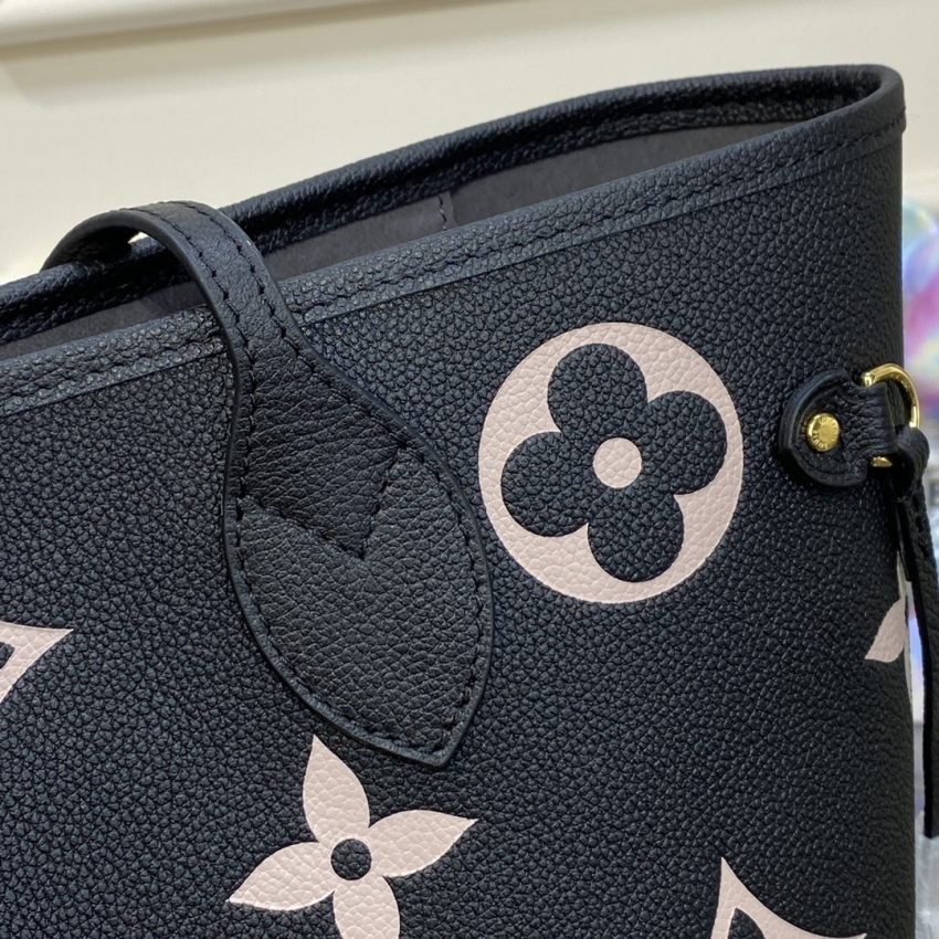 Fake Louis Vuitton Neverfull MM Black Pink - Image 7