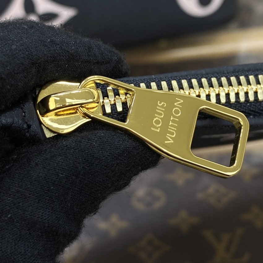 Fake Louis Vuitton Neverfull MM Black Pink - Image 4