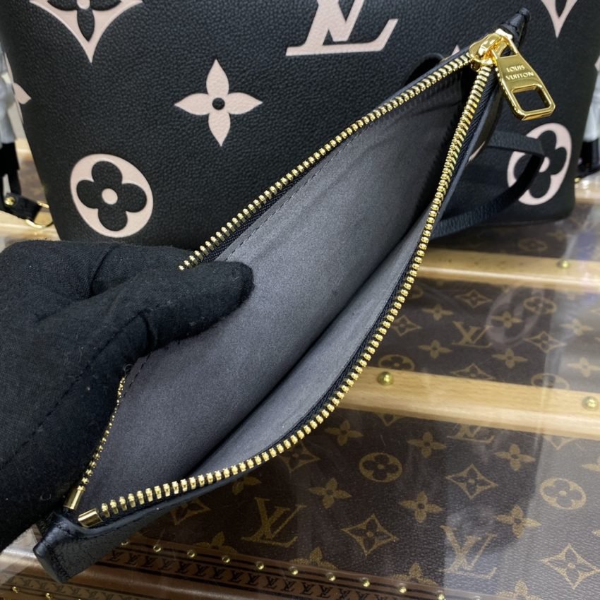 Fake Louis Vuitton Neverfull MM Black Pink - Image 8