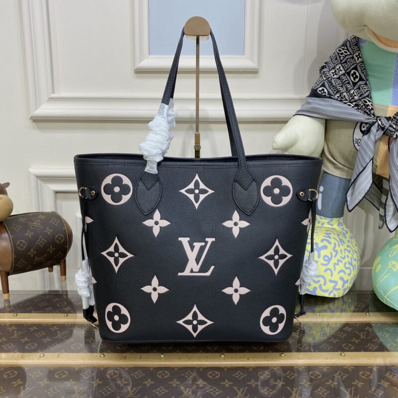 Fake Louis Vuitton Neverfull MM Black Pink