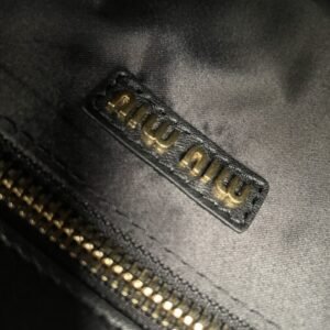 Alternative view of Replica Miu Miu Matelassé Tote Black