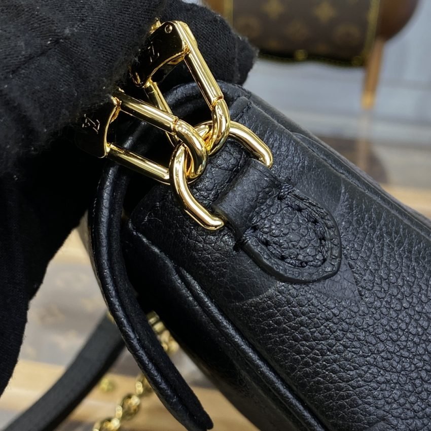 Fake Louis Vuitton Wallet On Chain Ivy Black - Image 2