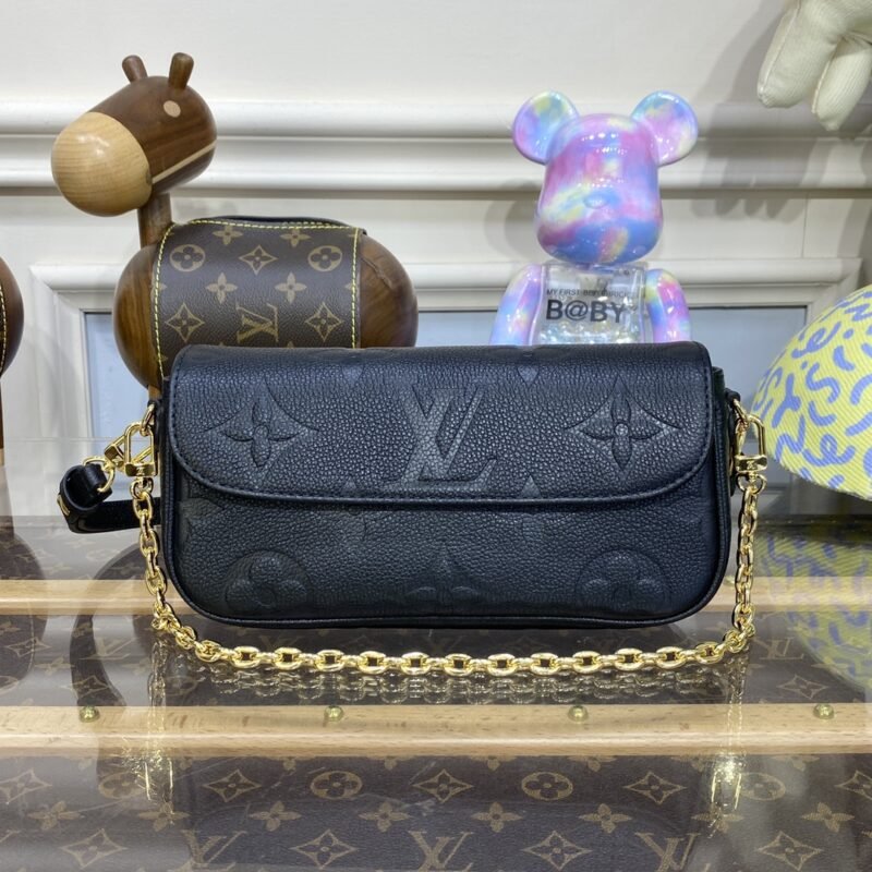 Fake Louis Vuitton Wallet On Chain Ivy Black