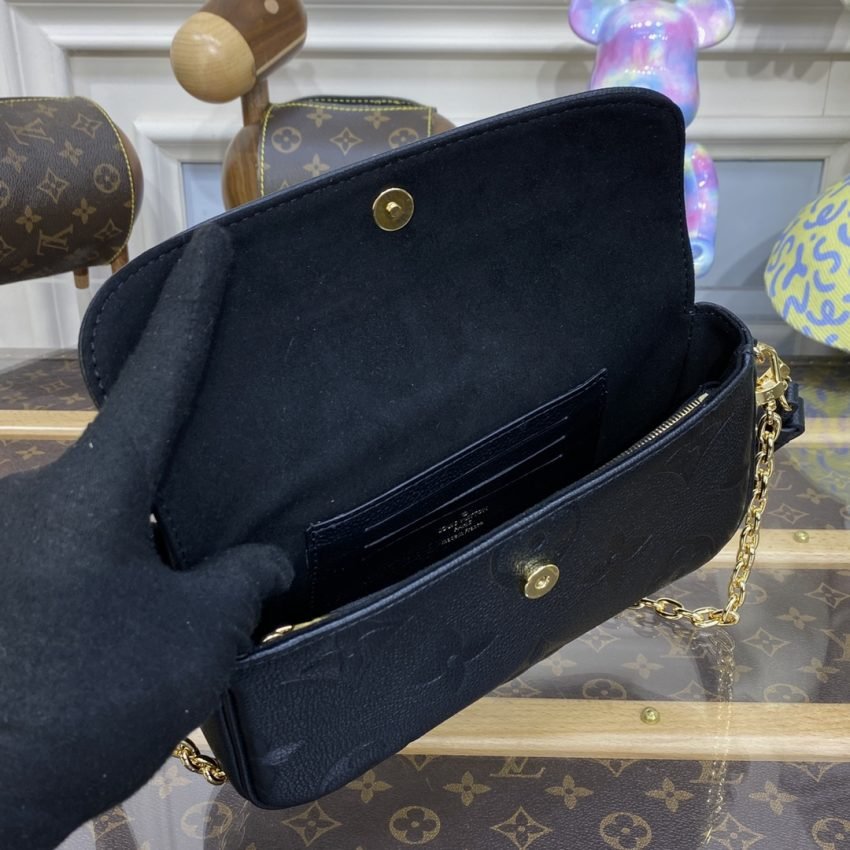 Fake Louis Vuitton Wallet On Chain Ivy Black - Image 5