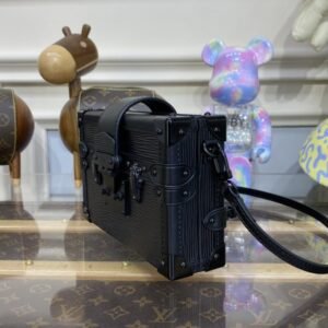 Alternative view of Replica Louis Vuitton Petite Malle Full Black