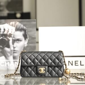 CHANEL CF 17cm Golden Ball Black