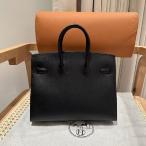 Alternative view of Fake Hermès Birkin Epsom Black Noir Gold