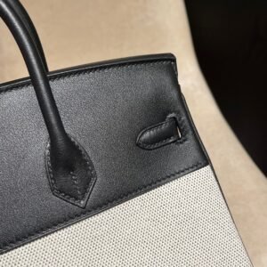 Alternative view of Replica Hermès Birkin Swift Black Silver