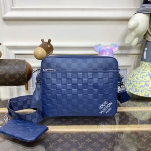 Fake Louis Vuitton Trio Messenger Blue Grid